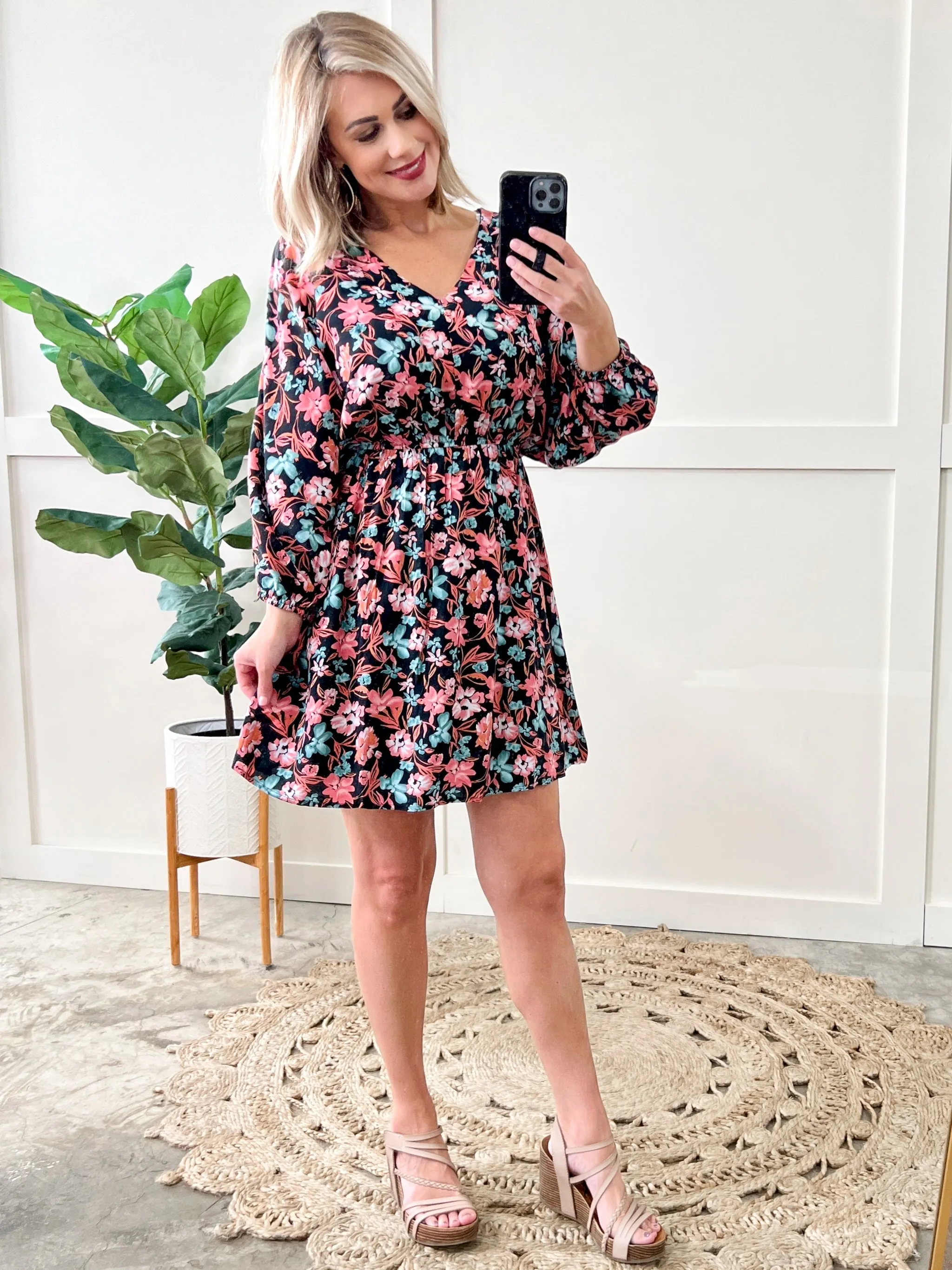 Emily Wonder Floral Dress In Late Summer Nights