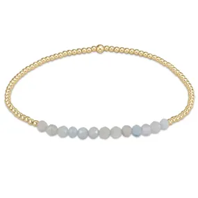 ENewton 2mm Gold Aquamarine Bliss Bracelet