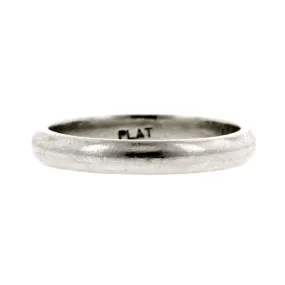 Estate Wedding Band Ring, Platinum, Size 5.75