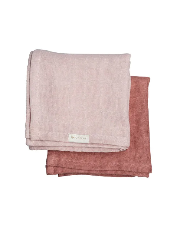 FABELAB - MUSLIN CLOTH - 2 PACK - BERRY