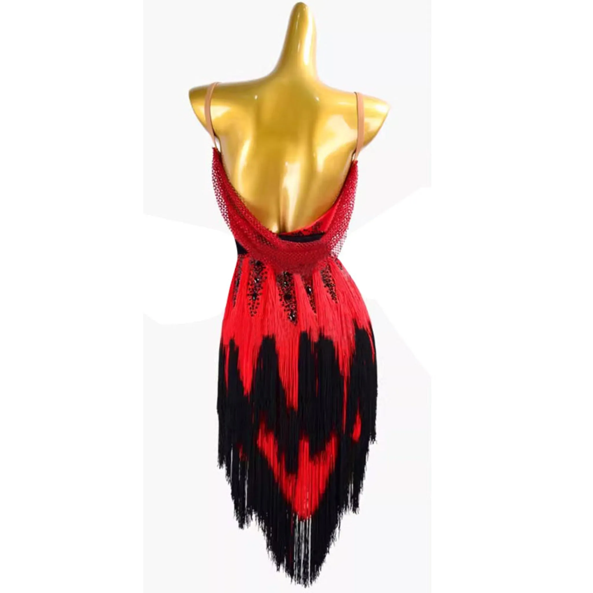 Fiery Affordable Fringed Latin Dress | LQ460