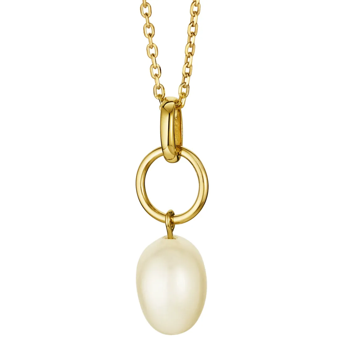 Freshwater Cultured Pearl Dangle Pendant in Sterling Silver