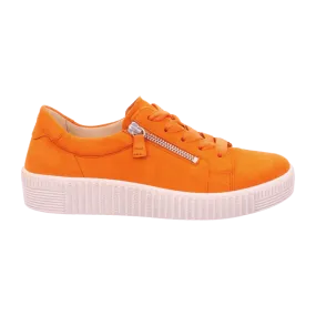 GABOR 43.334.13 NUBUK ORANGE TRAINERS