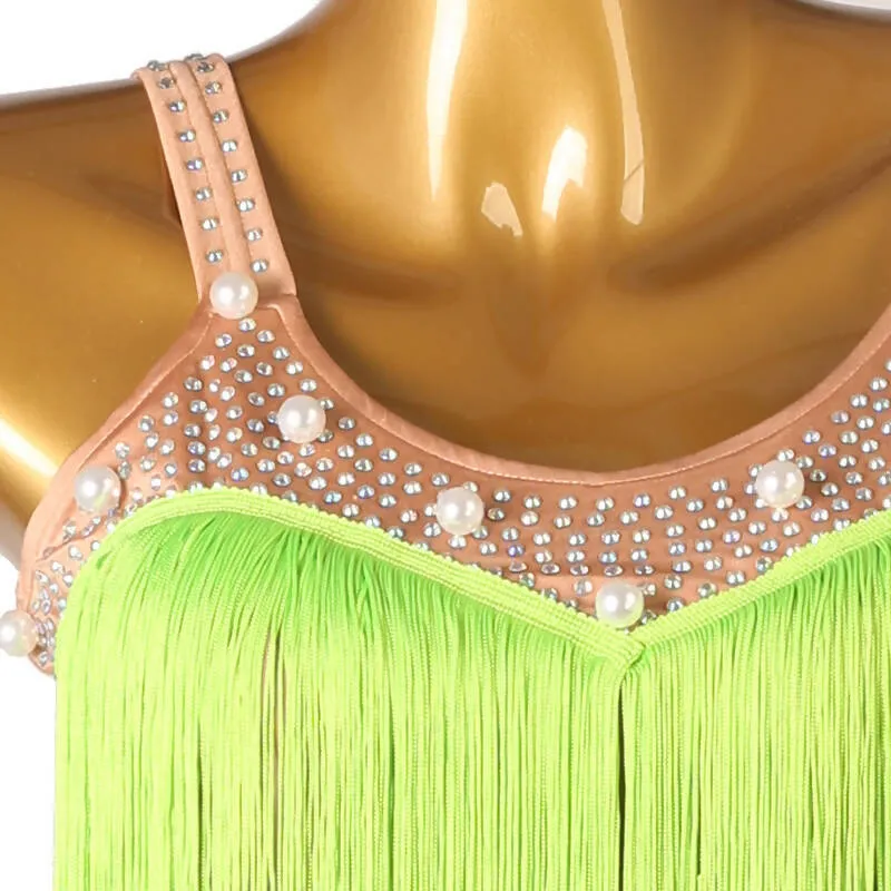 Green Fringe Latin S-XXL | LQ362