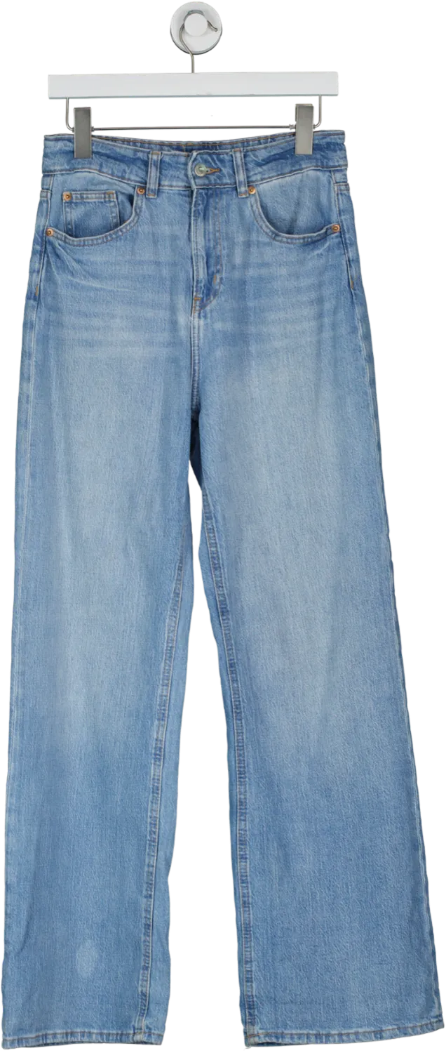 H&M Blue Wide High Jeans UK 10