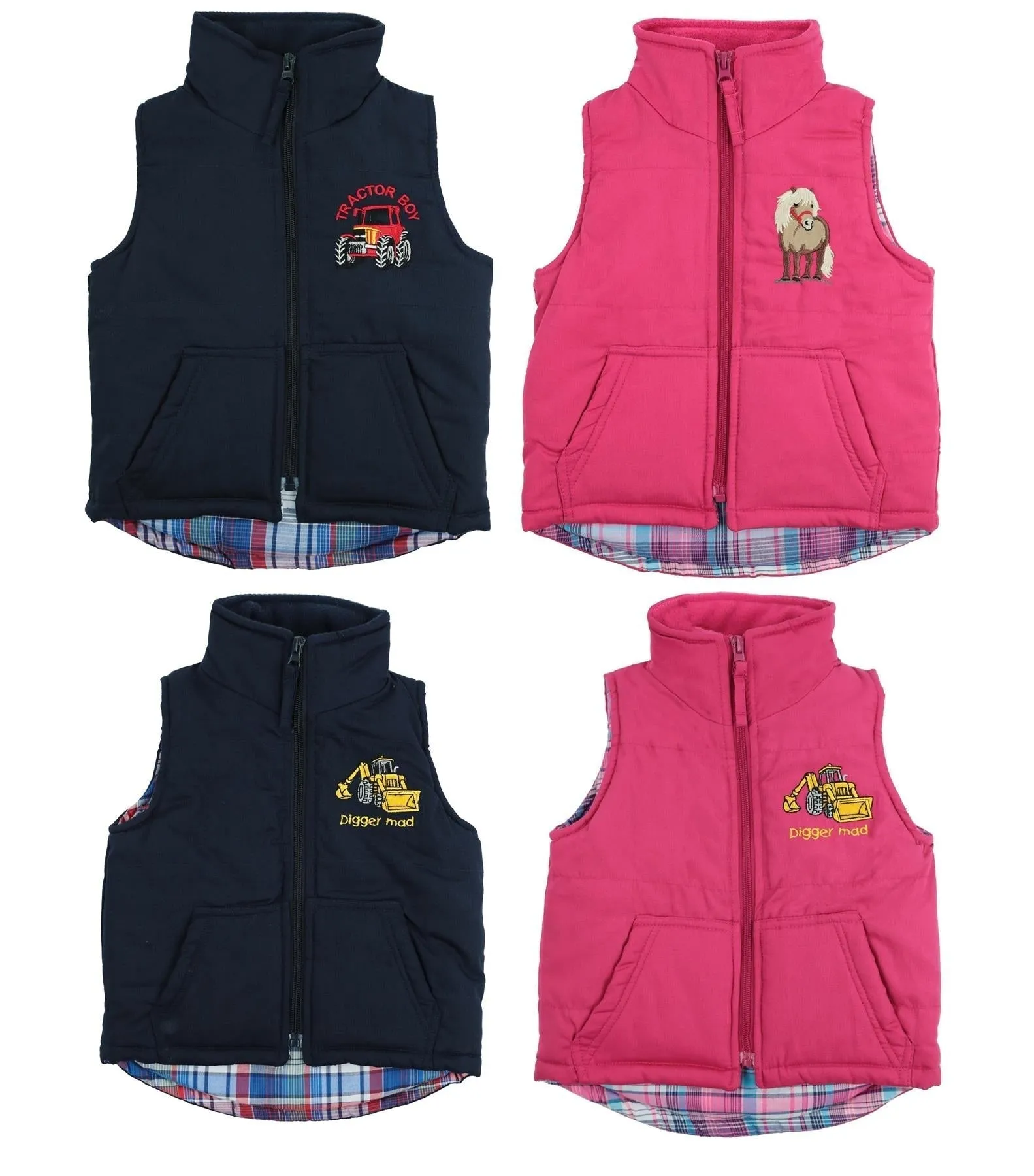 Hazy Blue Kids Country Padded Gilet