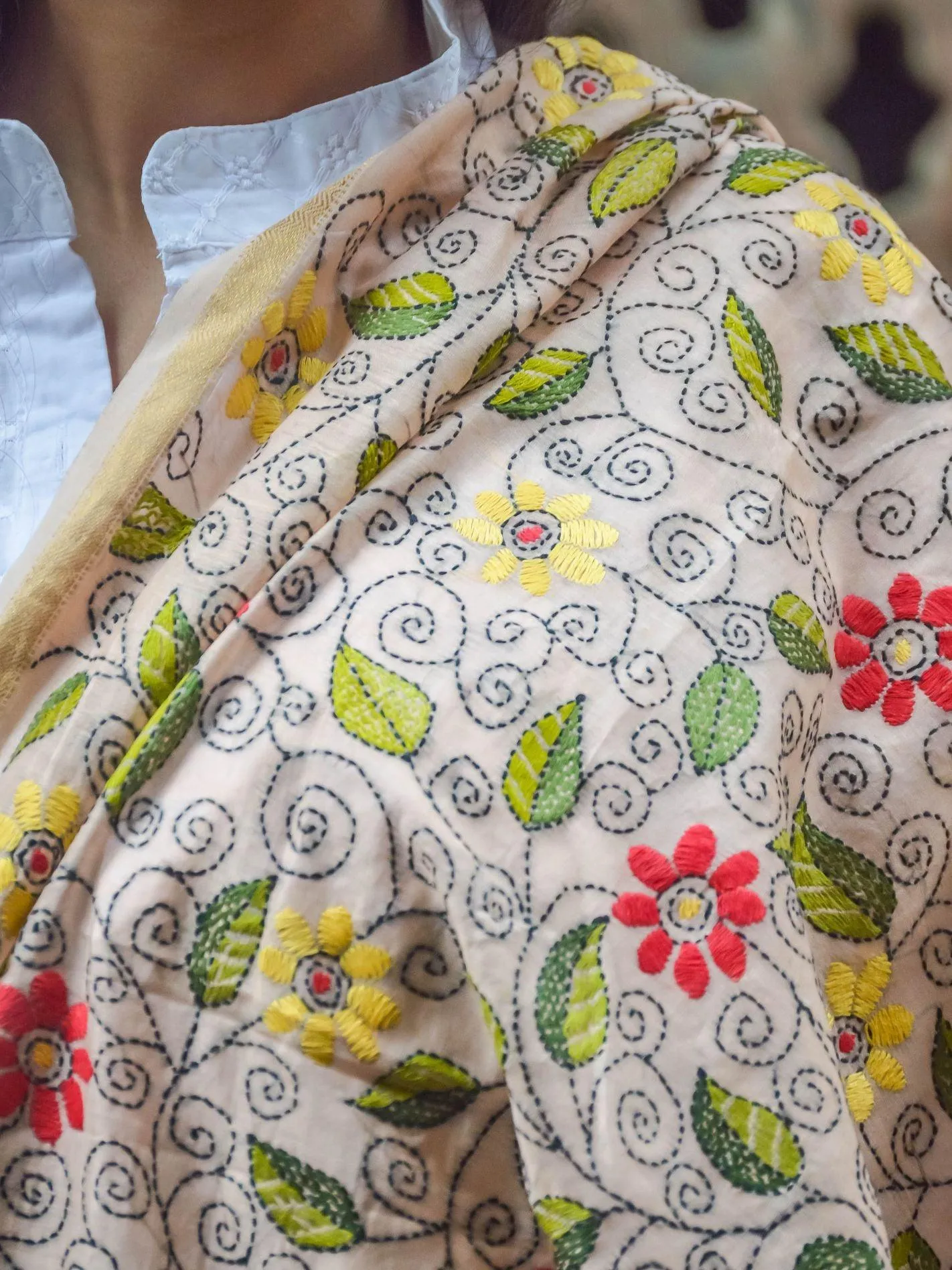 Kaisori Maheswari Kantha dupatta - ShIuli