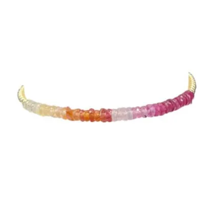 Karen Lazar  - 2mm Yellow Gold Filled Bracelet with Passion Ombre Across