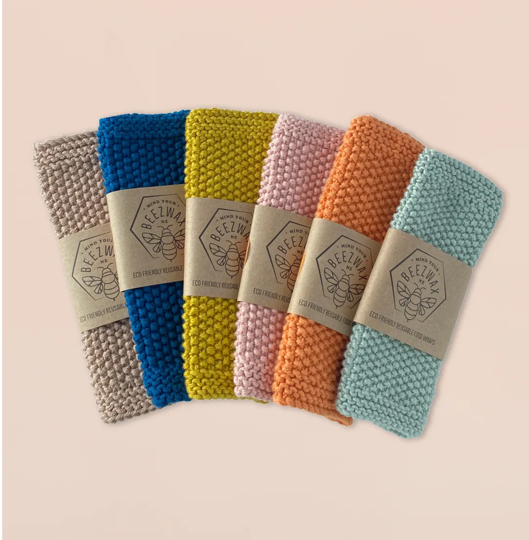 Knitted Cotton Wash Cloths