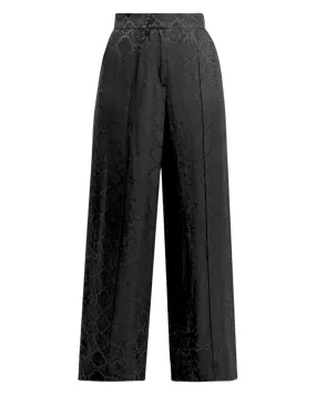 Kyra Wide Leg Pant (Black Python)