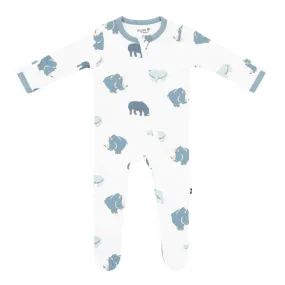 Kyte Baby Printed Zippered Footie in Rhino