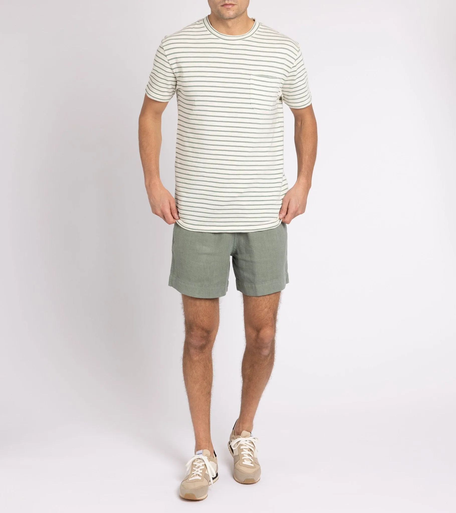 La Paz Guerreiro Cotton Mix Stripe T-Shirt: Green Bay