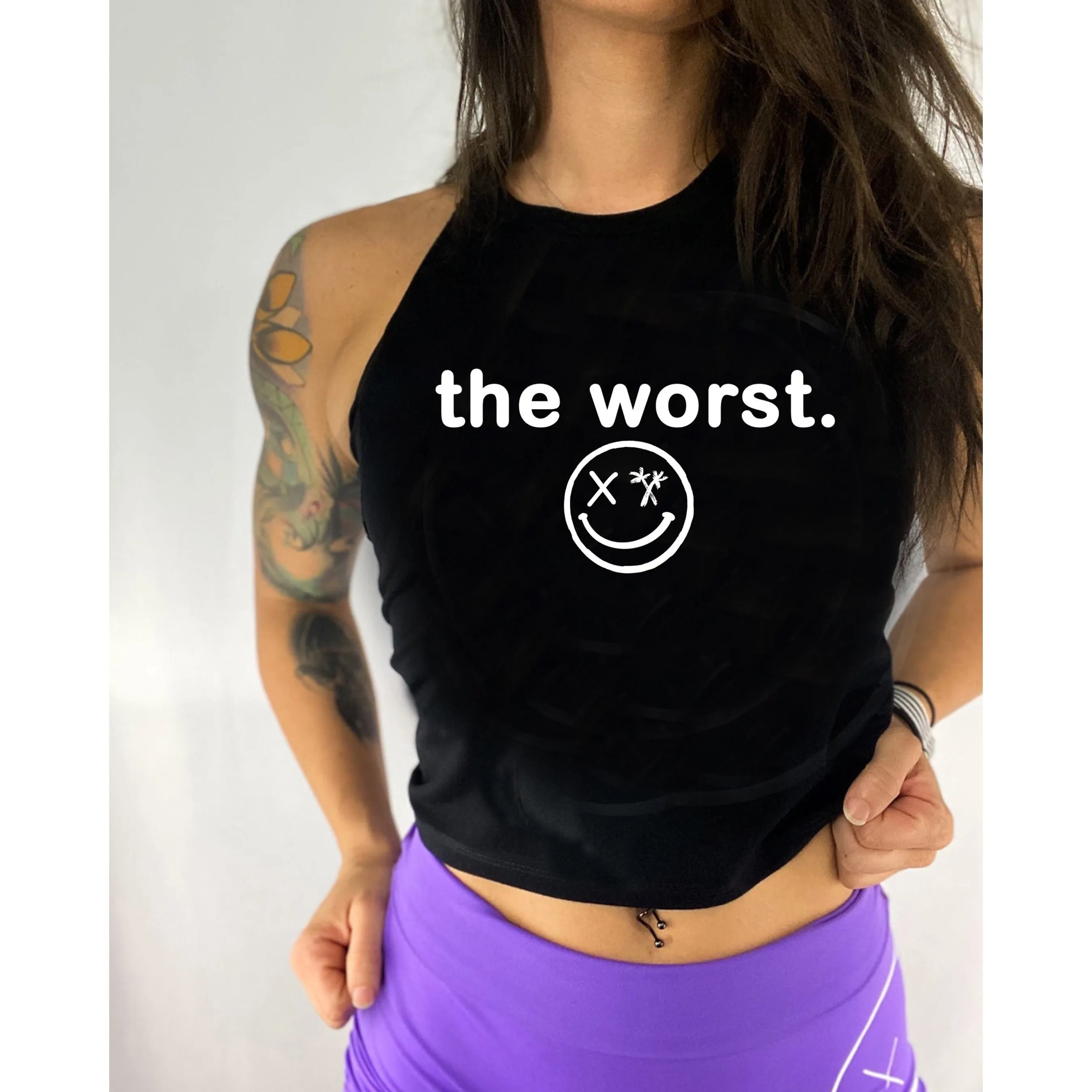 Ladies "the worst." Flowy Crop Tank