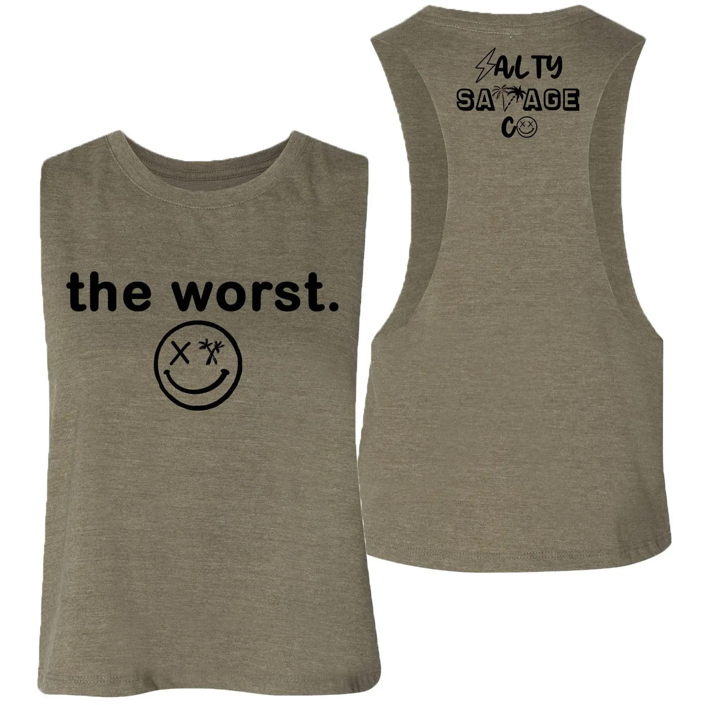 Ladies "the worst." Flowy Crop Tank