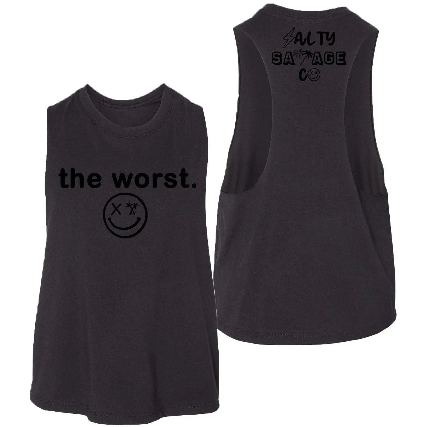 Ladies "the worst." Flowy Crop Tank