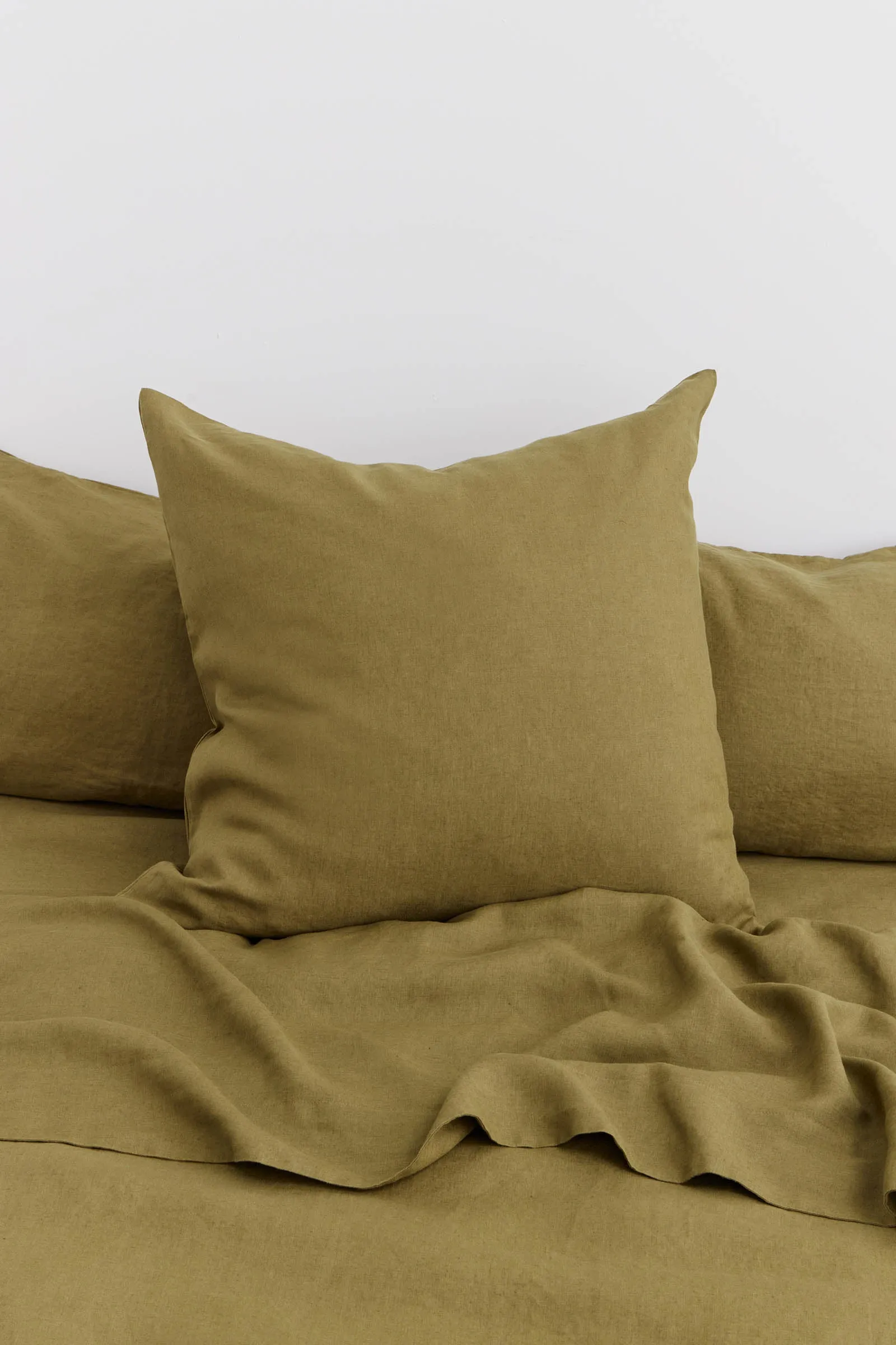 Linen Flat Sheet Olive