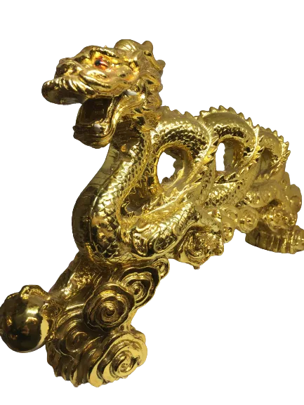 Lucky Golden Flying Dragon Statue - Best Gift Ideas!