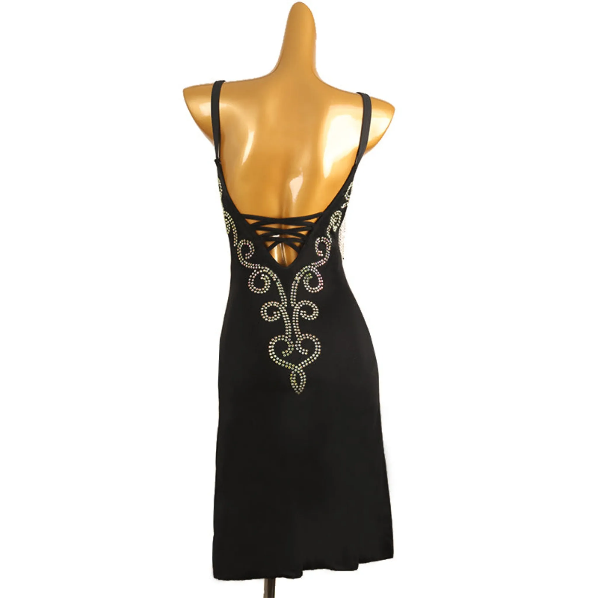 Midnight Bloom Latin Dance Dress | LQ401