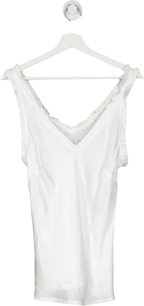 NO.1 George Street White Claudia Satin V Neck Top