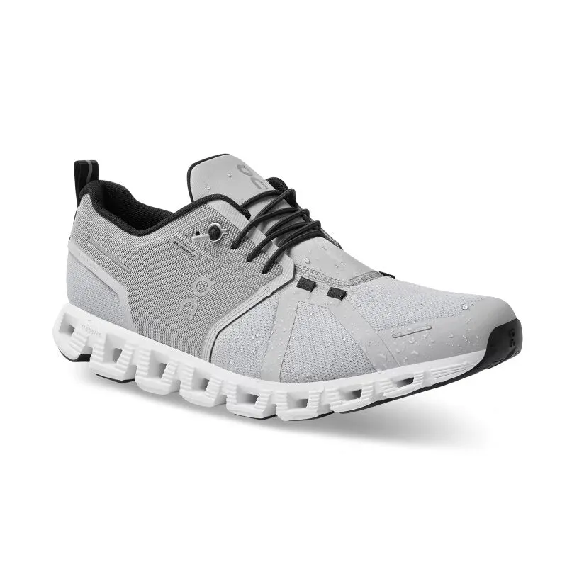 On Women's Cloud 5 Waterproof Sneaker - Glacier/White