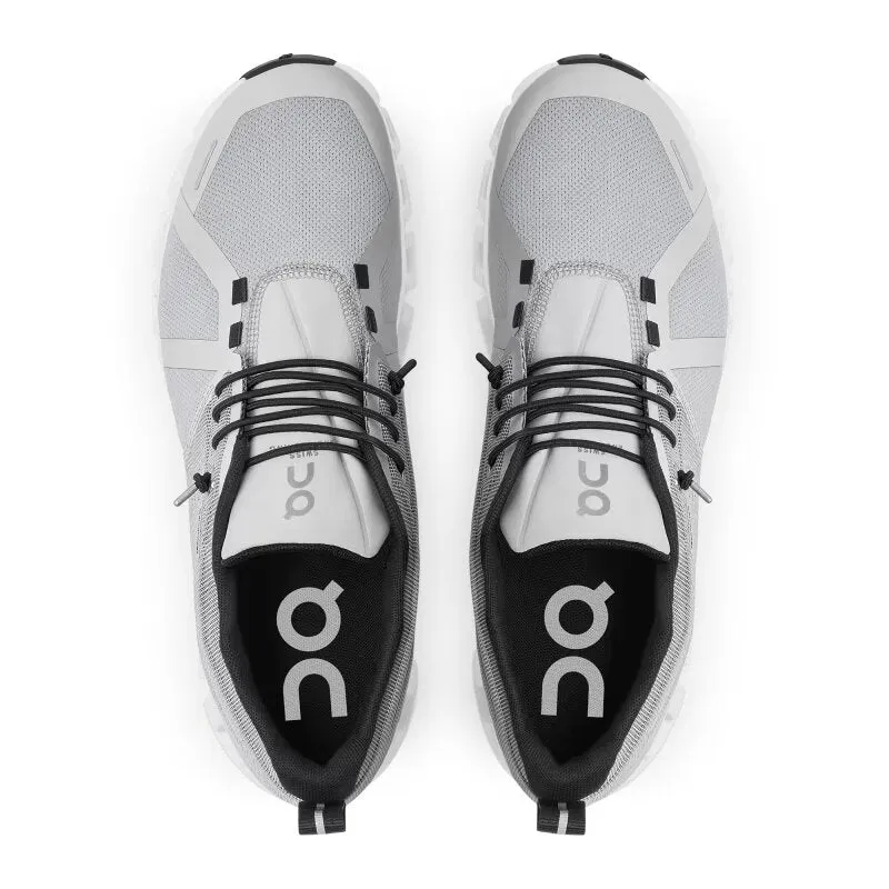 On Women's Cloud 5 Waterproof Sneaker - Glacier/White