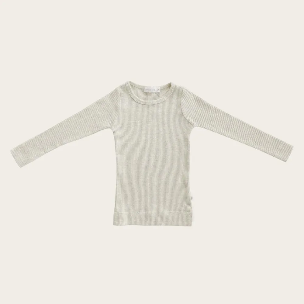 Organic Cotton Long Sleeve Top - Oatmeal