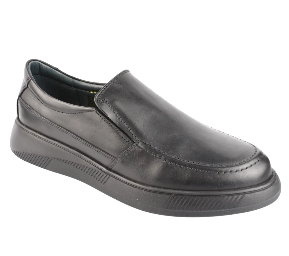 Pantofi casual, barbati, CATALI, 212530 negru, piele naturala