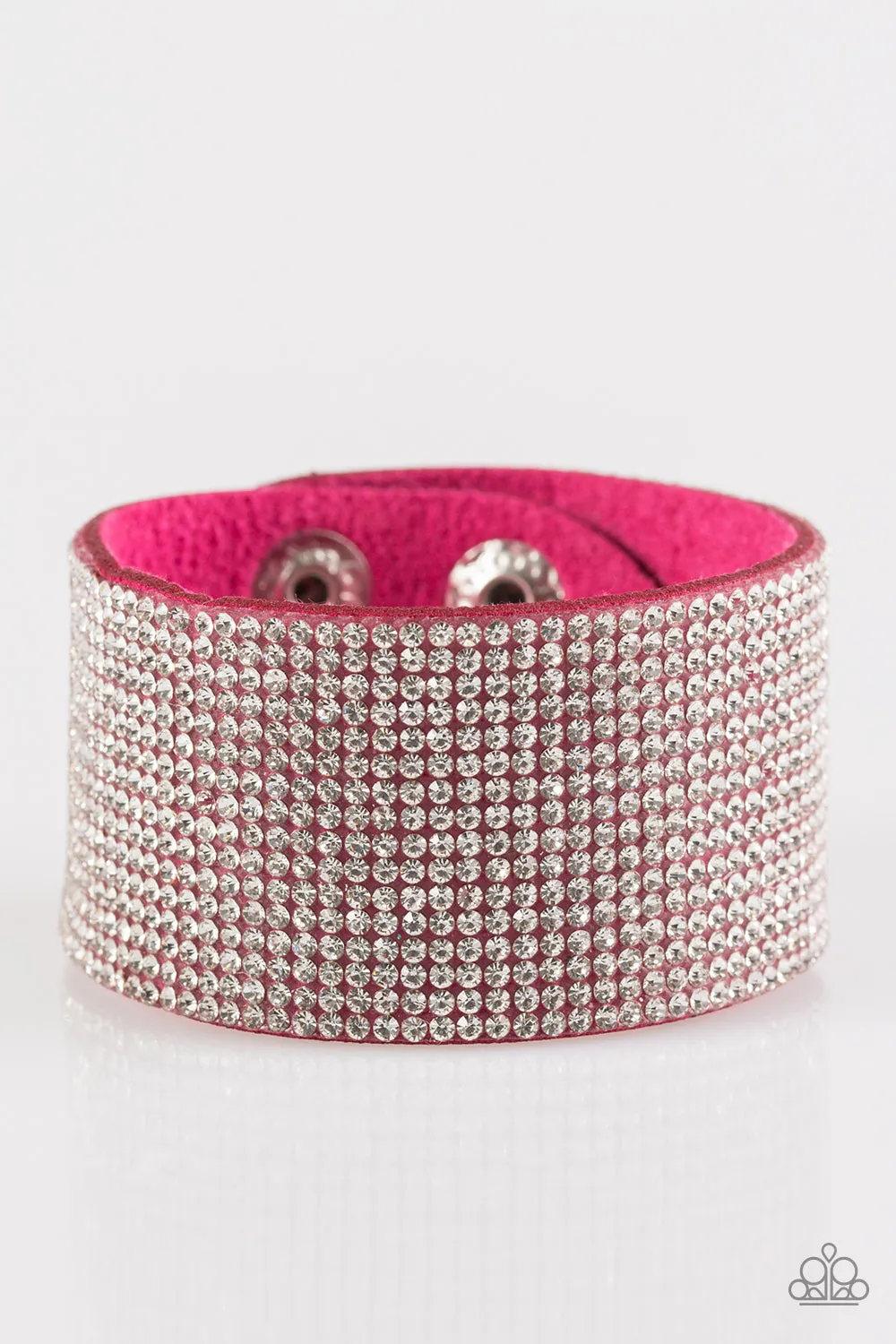 Paparazzi Accessories  - Roll With The Punches #B103 Case 2 - Pink Bracelet