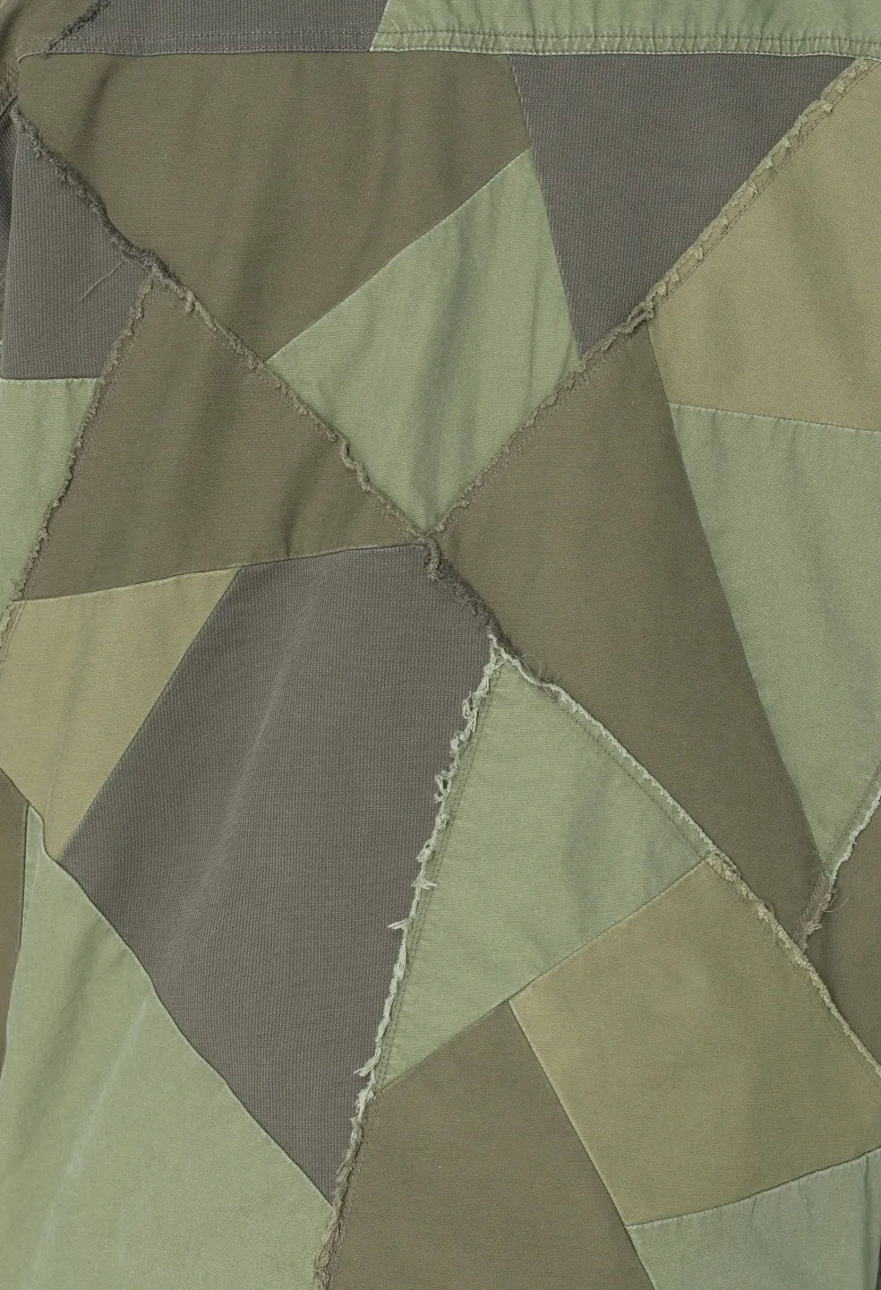 Patchwork Military Overshirt / Olive