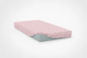 Powerful in Pink (Flower) Twin Fitted Sheet and Pillowcase Set