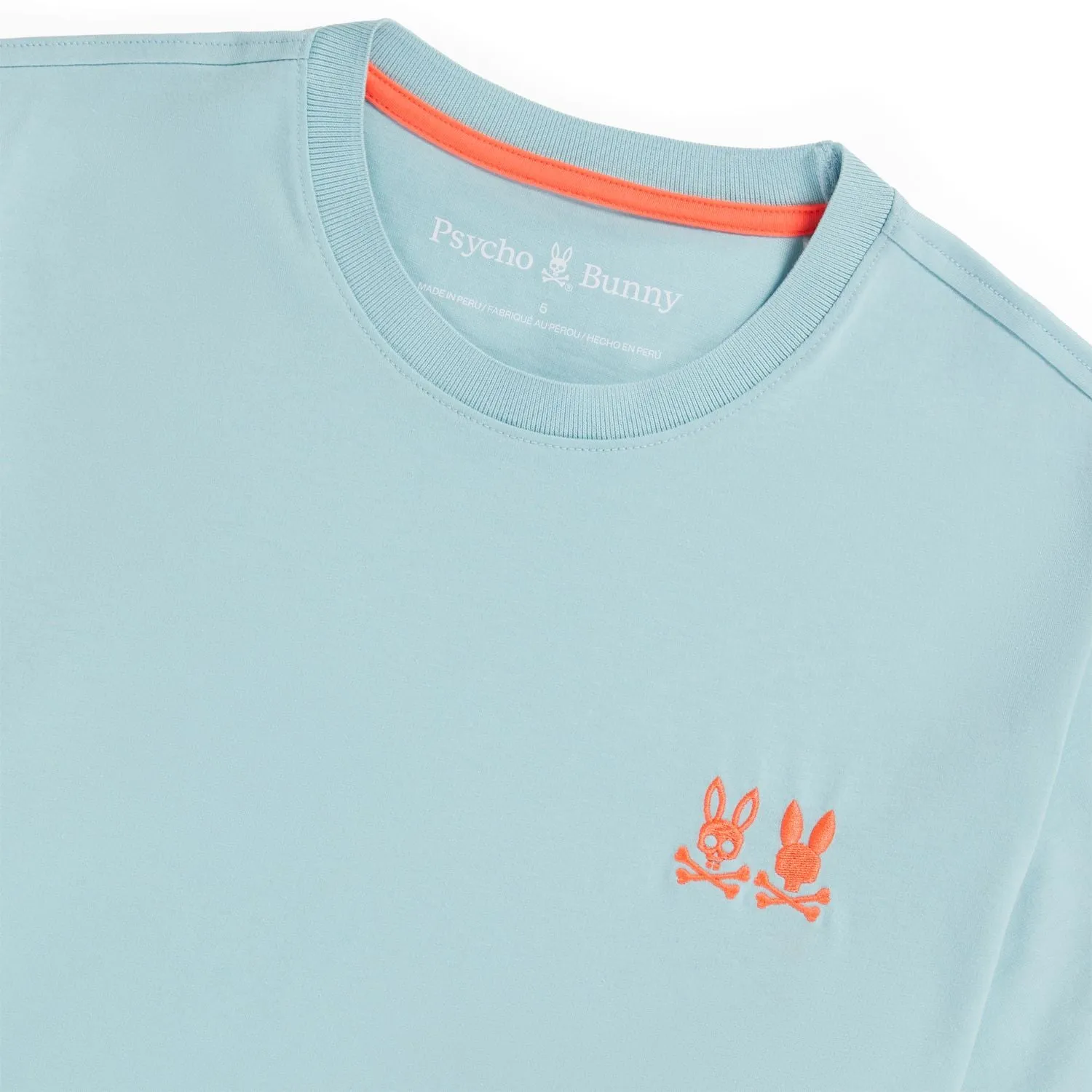 Psycho Bunny Kingwood Embroidered Twin Bunny Tee - Seafoam