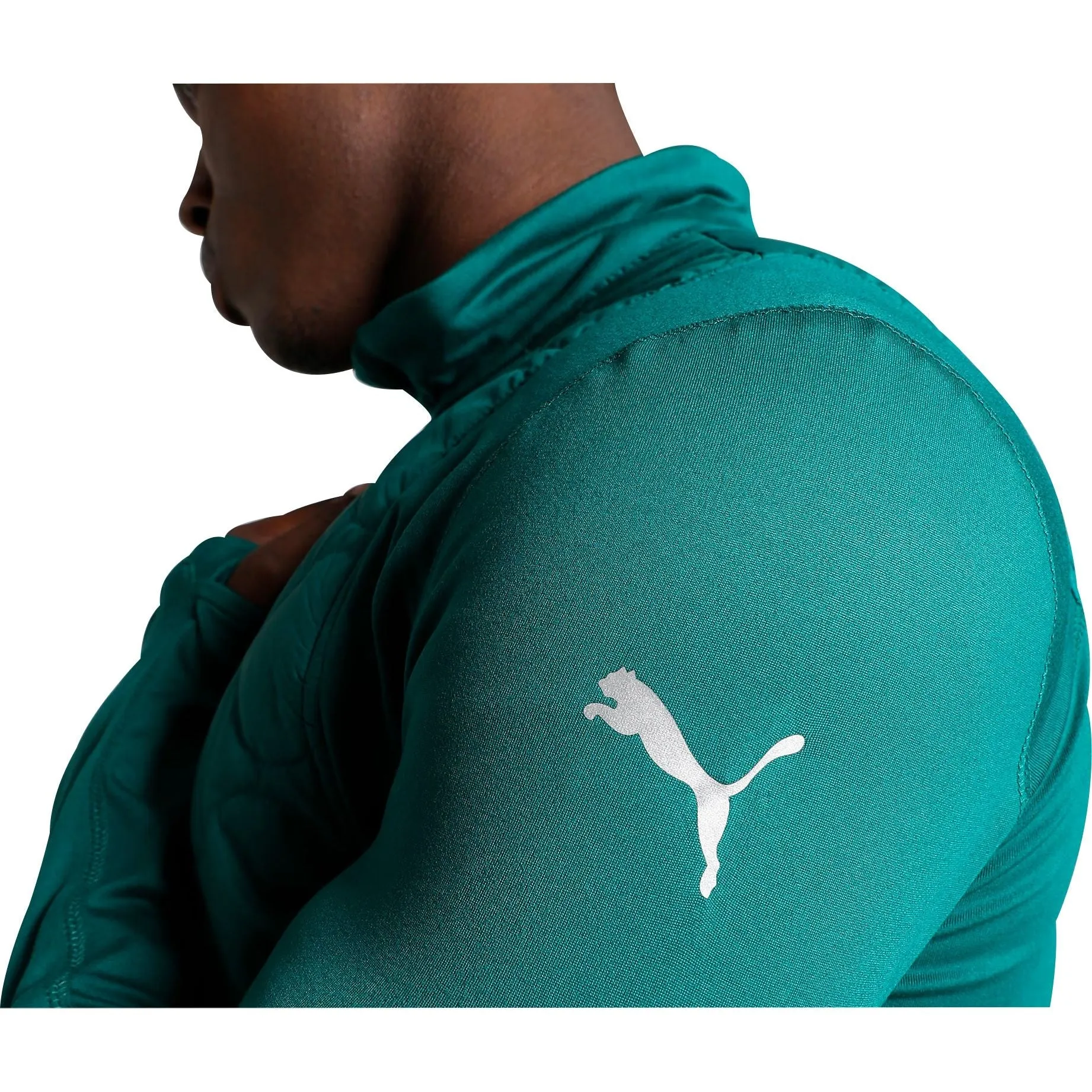 Puma Cloudspun WRMBL Mens Running Jacket - Green