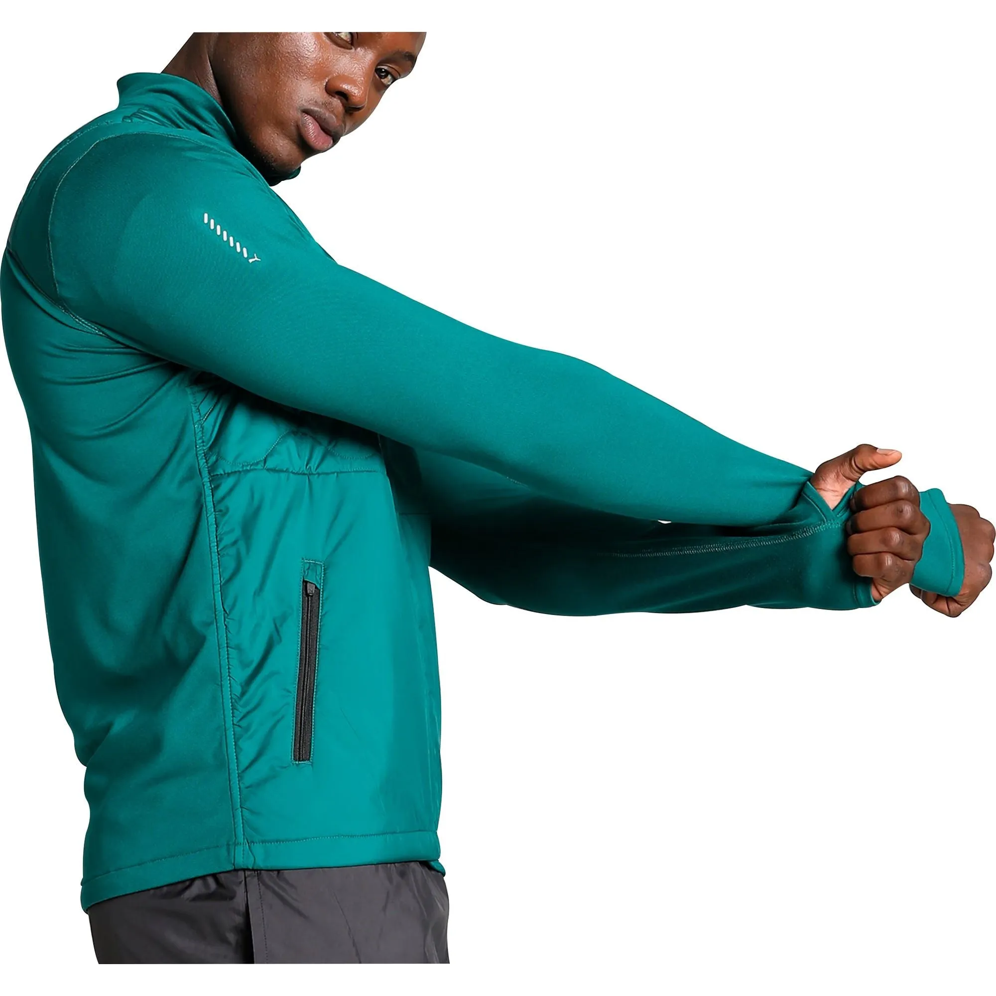 Puma Cloudspun WRMBL Mens Running Jacket - Green