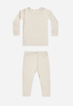 Quincy Mae - Oat Check Bamboo Pajama Set