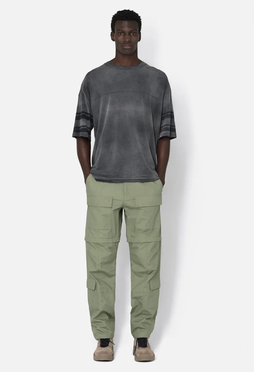 Rip Stop Zip Cargo Pant / Olive