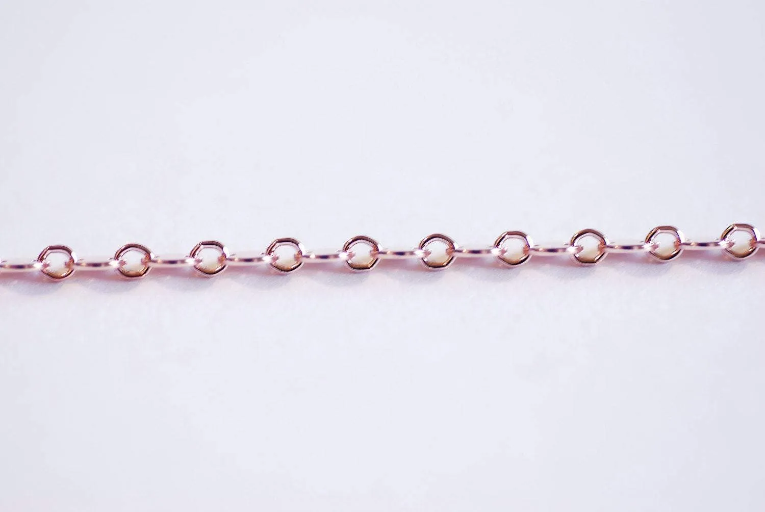 Rose Gold 4mm Sequin Disc Chain- Rose Gold plated Round Disc Circle Chain, Chain by foot, Wholesale BULK DIY Jewelry Findings 1/20 14kt GF