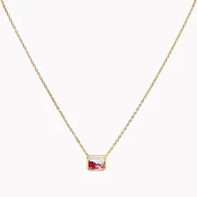 Ruby & Diamond Shaker Pendant Necklace