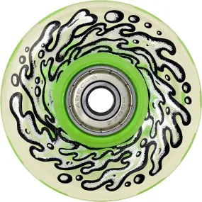 Santa Cruz OG Slim Balls Light Ups Green LED Skateboard Wheels (Brand New)