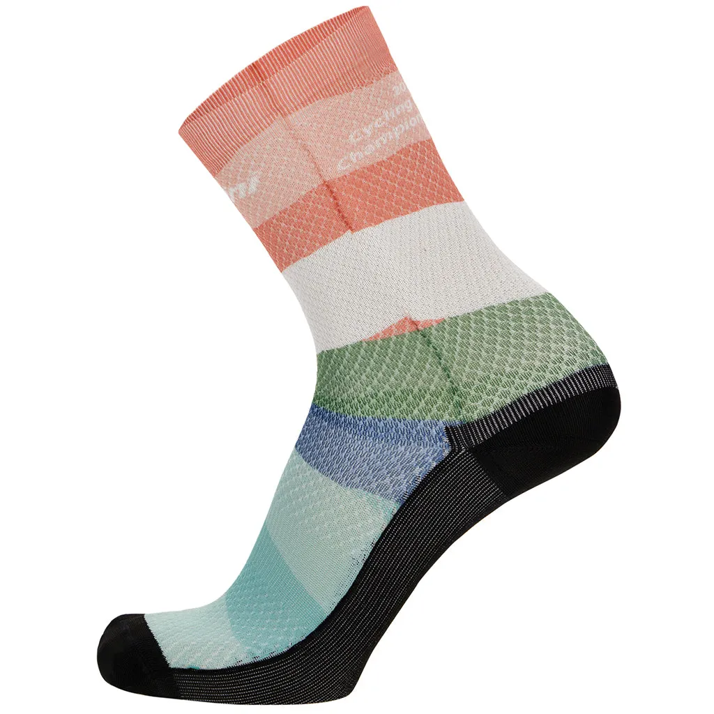 Santini UCI World Championships Cloudscape Socks - Print