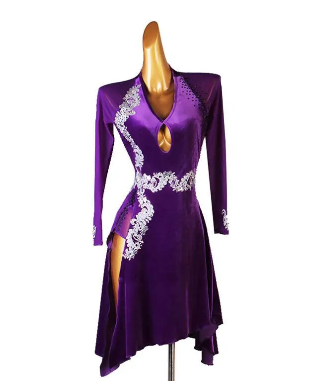 Serenade Latin Dance Outfits | Red/Green/Purple/Black/Blue | LQ207