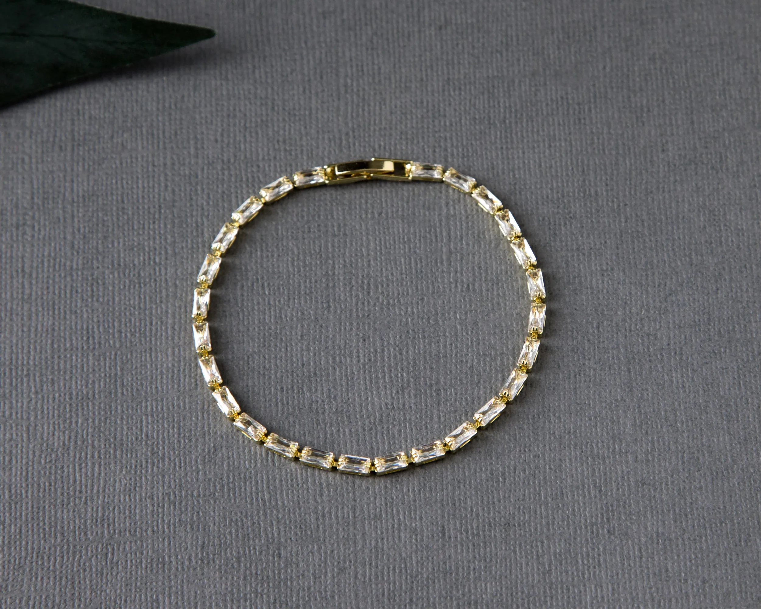 Simple Baguette CZ Bracelet