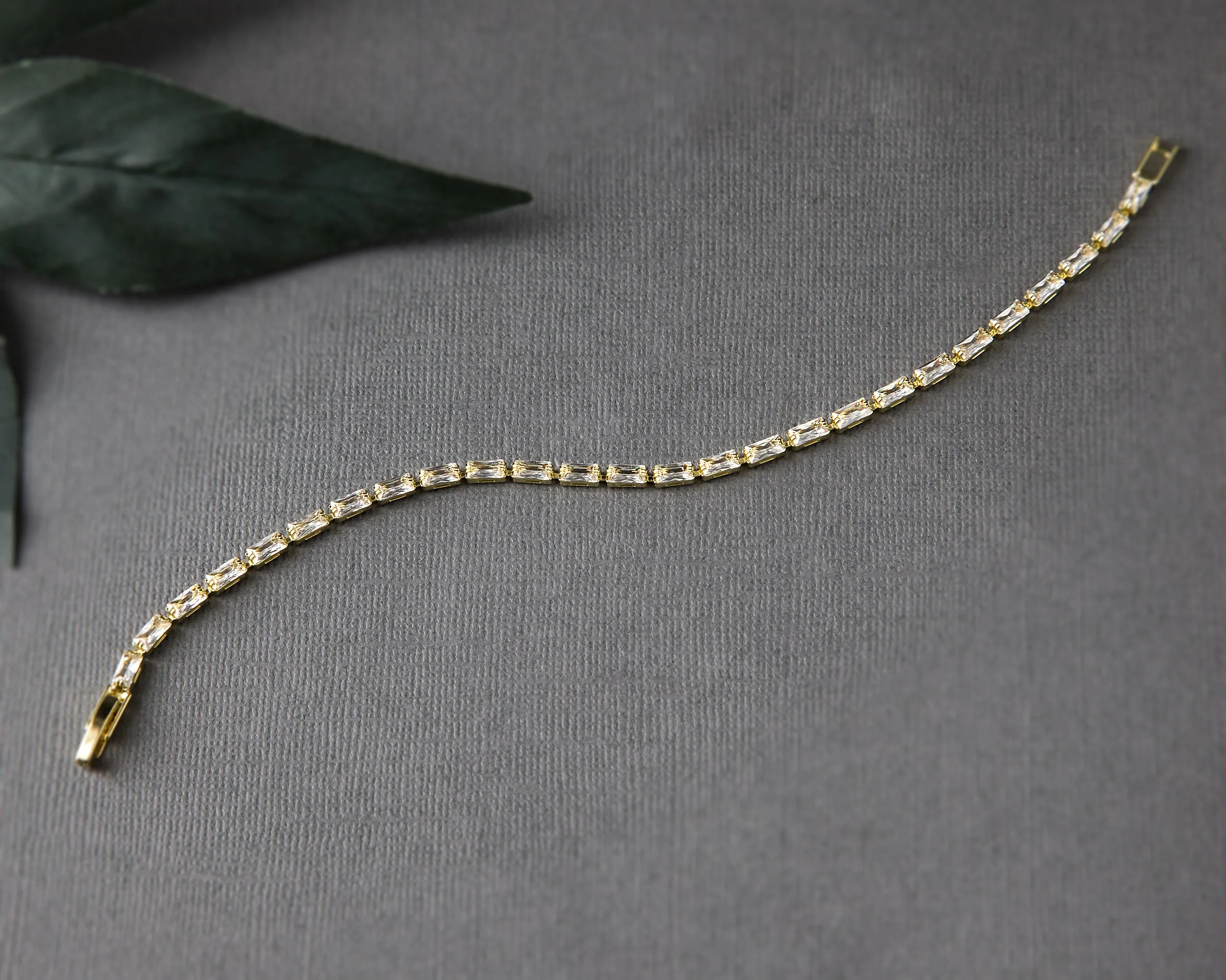 Simple Baguette CZ Bracelet