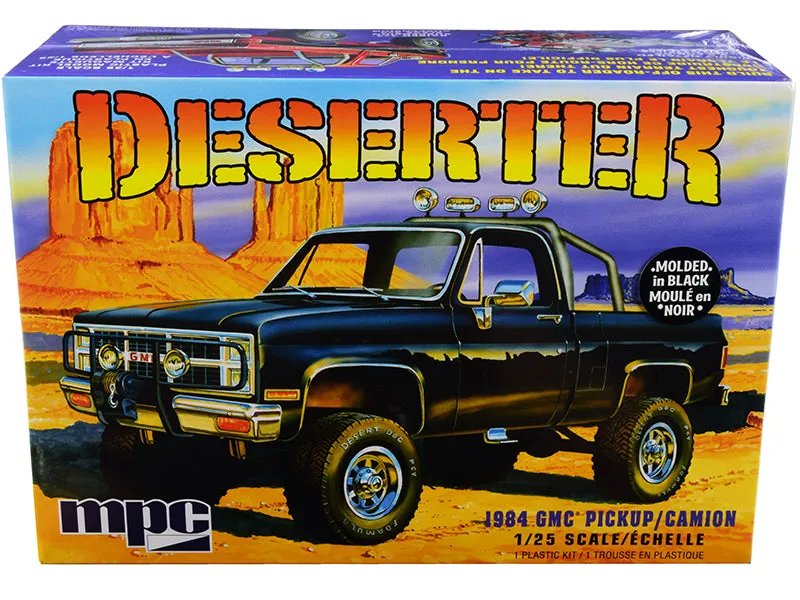 Skill 2 Model Kit 1984 GMC Pickup Truck (Molded in Black) Deserter 1/25 Scale Model by MPC