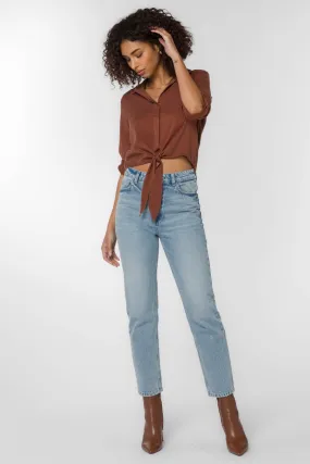 Solange Brown Top