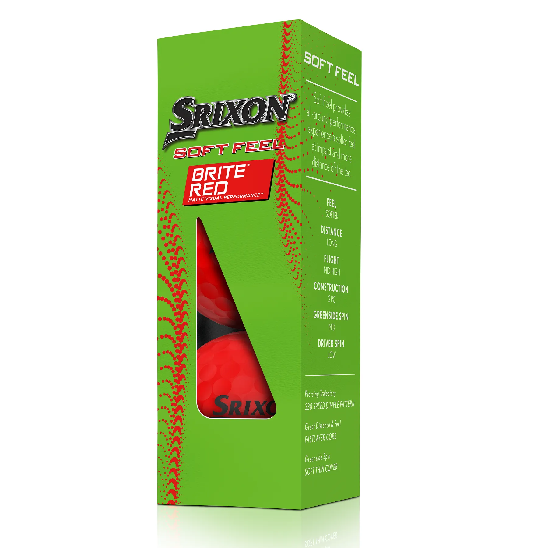 Srixon Soft Feel Brite Matte Color Golf Balls