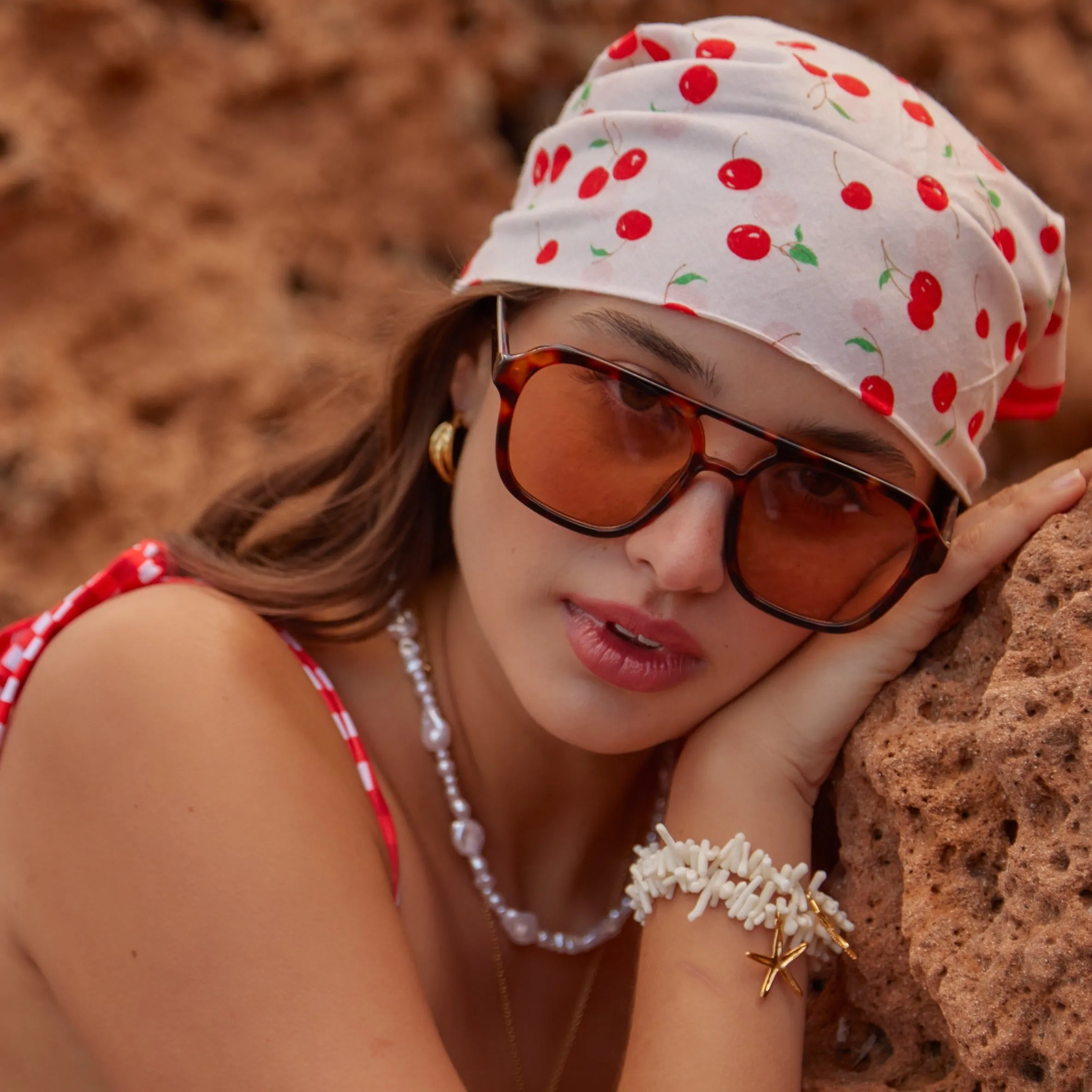 Statement Coral Chip & Starfish Bracelet