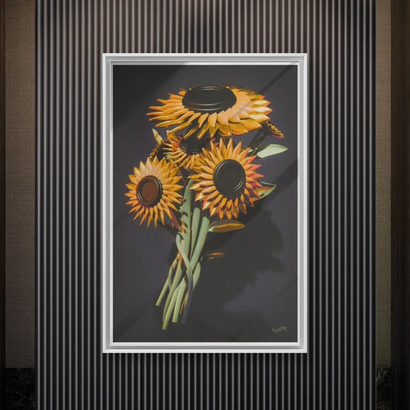 Sun flowers 24x36 Framed Canvas