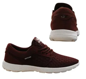 Supra Hammer Run Lace Up Mens Casual Running Trainers Burgundy 08128 211 B69E