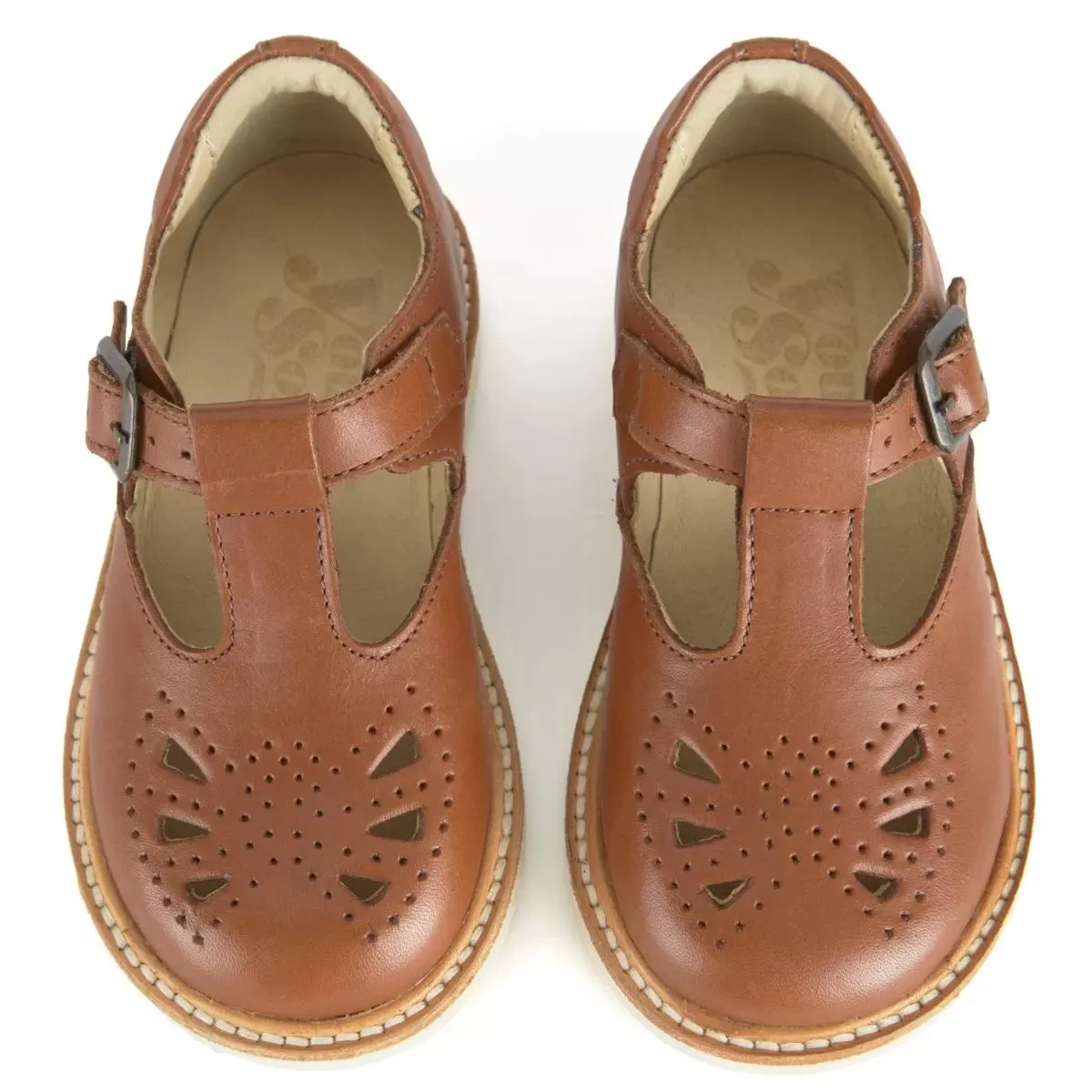 T-BAR SHOE WITH EVA SOLE Clay Leather - Brown