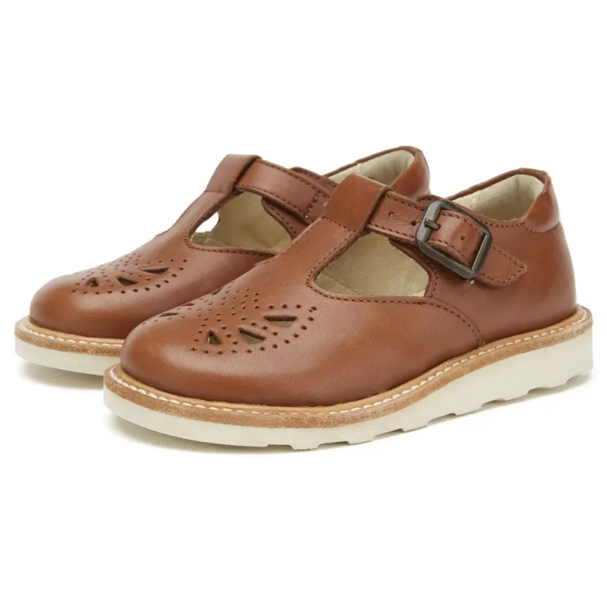 T-BAR SHOE WITH EVA SOLE Clay Leather - Brown